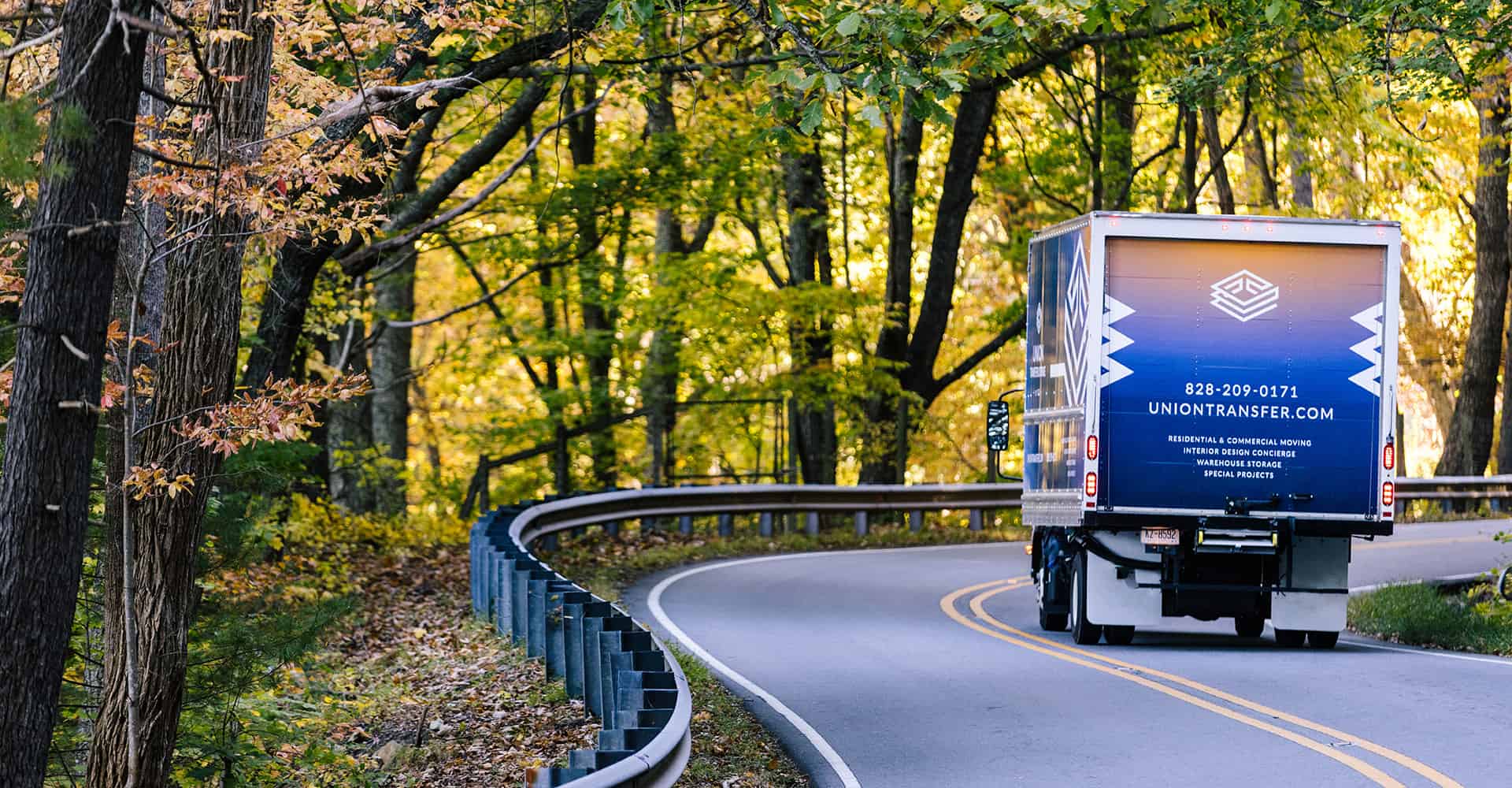 moving truck on western north carolina road